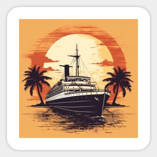 Sail into Adventure: Explore the World on a Cruise Ship Sticker